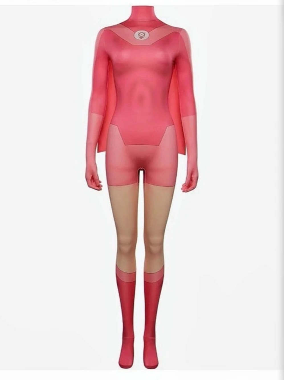 Atom Eve Cosplay Costume Pink Bodysuit Size Large